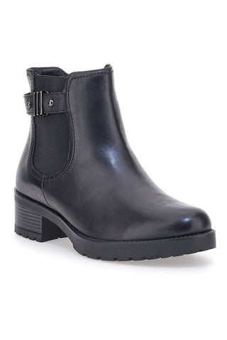 Plocadi 15832 Schwarze Stiefeletten aus echtem Leder