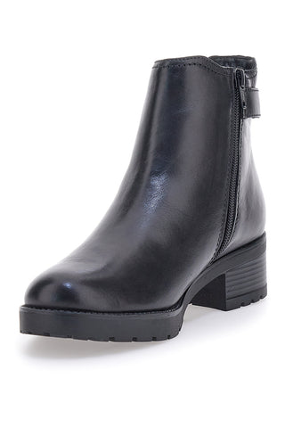 Plocadi 15832 Schwarze Stiefeletten aus echtem Leder