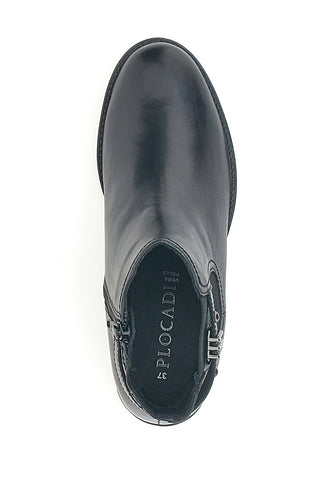 Plocadi 15832 Schwarze Stiefeletten aus echtem Leder