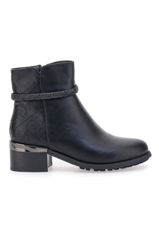 Schwarze Stiefeletten mit mittlerem Absatz GIAN MARCO VENTURI TR0305