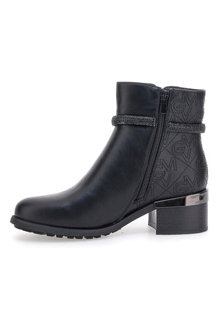 Schwarze Stiefeletten mit mittlerem Absatz GIAN MARCO VENTURI TR0305
