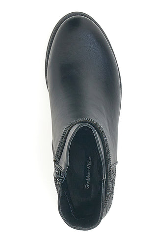 Schwarze Stiefeletten mit mittlerem Absatz GIAN MARCO VENTURI TR0305