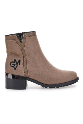 Taupefarbene Stiefeletten mit Obermaterial in Wildlederoptik Gian Marco Venturi TR0304