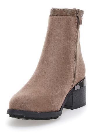Taupefarbene Stiefeletten mit Obermaterial in Wildlederoptik Gian Marco Venturi TR0304