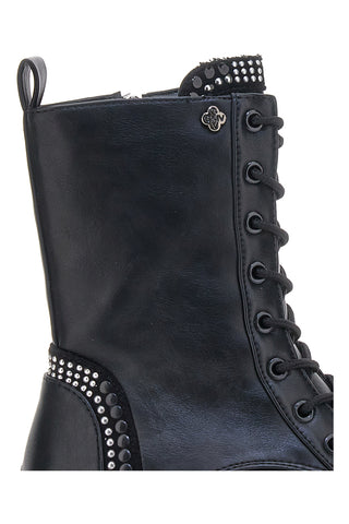 Schwarze Amphibien mit Nieten und seitlichem Reißverschluss Gian Marco Venturi TR0317