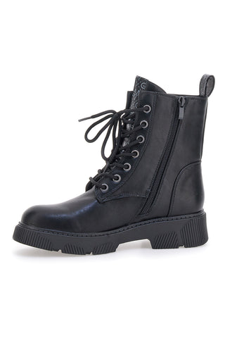 Schwarze Kampfstiefel mit seitlichem Reißverschluss Gianmarco Venturi TR0325