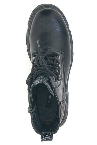 Schwarze Kampfstiefel mit seitlichem Reißverschluss Gianmarco Venturi TR0325