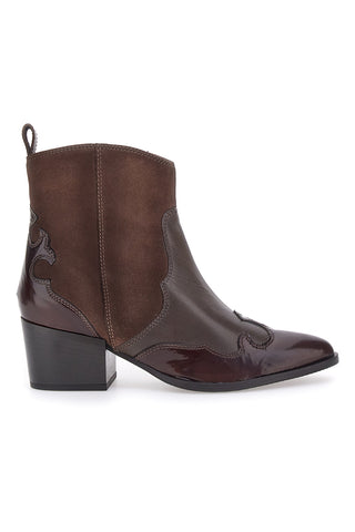 Taupe Echtleder PITTARELLO GLAM 54265 Texan Stiefeletten