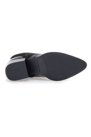 Schwarze texanische Stiefeletten aus echtem Leder PITTARELLO GLAM 54265