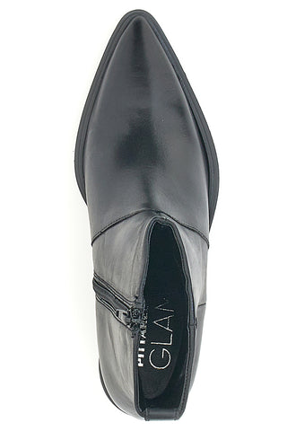 Schwarze Stiefeletten mit Absatz aus echtem Leder Pittarello Glam 54054