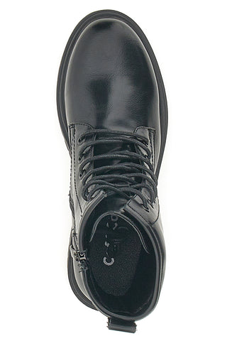 Schwarze Amphibien mit Reißverschluss und Schnürsenkeln CAFE' COST 2001310