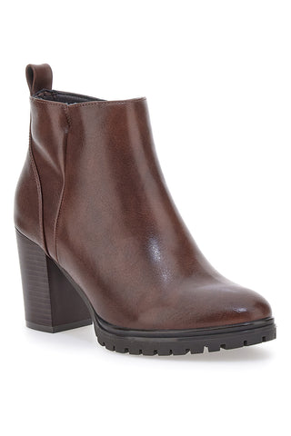 Braune Stiefeletten mit 8 cm Absatz CAFE' COST 16807213