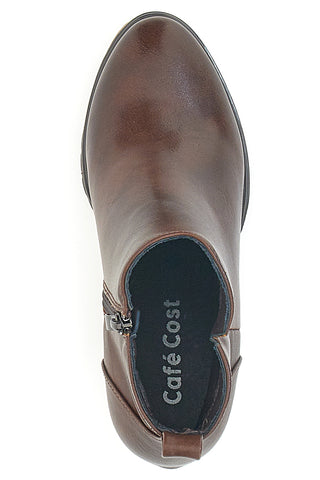 Braune Stiefeletten mit 8 cm Absatz CAFE' COST 16807213