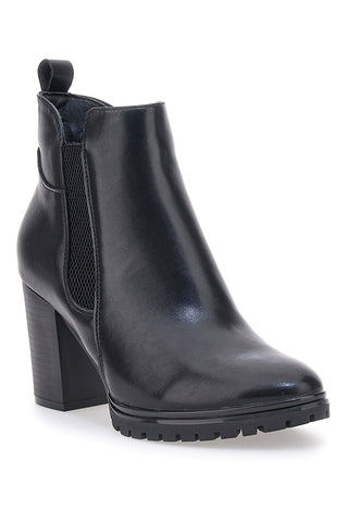 Schwarze Stiefeletten mit Blockabsatz und seitlichem Reißverschluss CAFE' COST 16807220