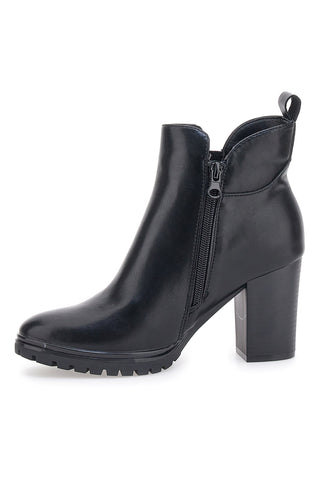 Schwarze Stiefeletten mit Blockabsatz und seitlichem Reißverschluss CAFE' COST 16807220