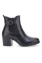 PITTARELLO CLASS 3047 schwarze Echtleder-Stiefeletten mit Blockabsatz