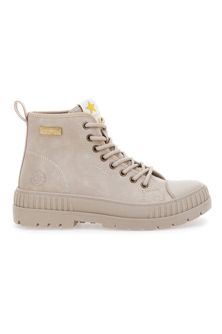 Beige Kampfstiefel mit Schnürsenkeln COTTON BELT CBW422A06