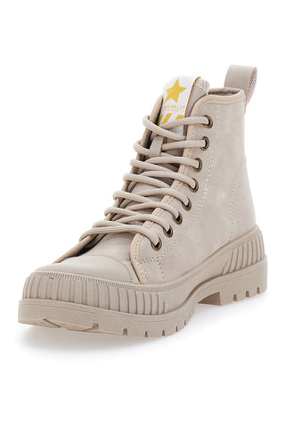 Beige Kampfstiefel mit Schnürsenkeln COTTON BELT CBW422A06