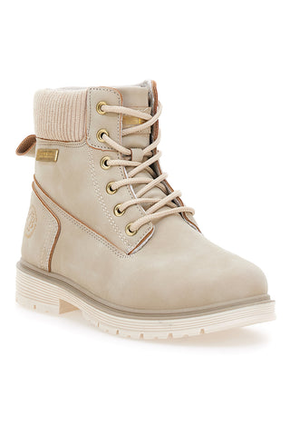 Beige Stiefel mit Schnürsenkeln COTTON BELT CBW426A00