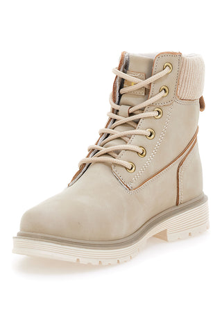 Beige Stiefel mit Schnürsenkeln COTTON BELT CBW426A00
