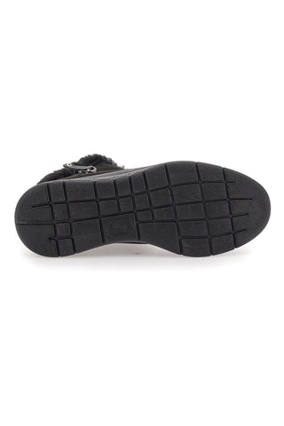 Schwarze Stiefeletten mit schwarzem Fell und Reißverschluss CAFE' COST 41950