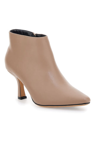 Le Havre Paris Damen-Stiefeletten mit Absatz, hautfarben, 1254