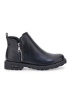 Schwarze Stiefelette mit Metalleinsätzen ME & ME 1214