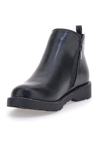 Schwarze Stiefelette mit Metalleinsätzen ME & ME 1214