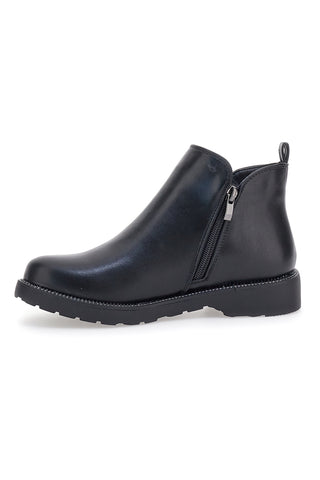 Schwarze Stiefelette mit Metalleinsätzen ME & ME 1214