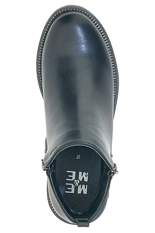 Schwarze Stiefelette mit Metalleinsätzen ME & ME 1214