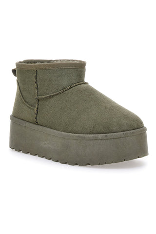 Stivaletti verde scuro platform imbottiti Pittarello love 1497