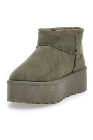 Stivaletti verde scuro platform imbottiti Pittarello love 1497