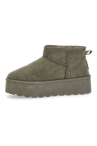 Stivaletti verde scuro platform imbottiti Pittarello love 1497