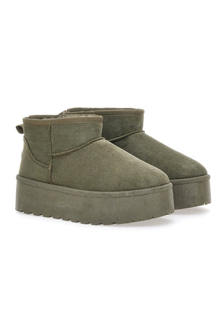 Stivaletti verde scuro platform imbottiti Pittarello love 1497