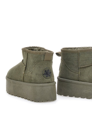 Stivaletti verde scuro platform imbottiti Pittarello love 1497