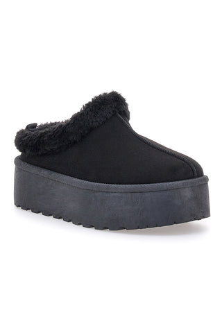 Stivaletti Pantofole con Pelo Nere Pittarello Love 1913