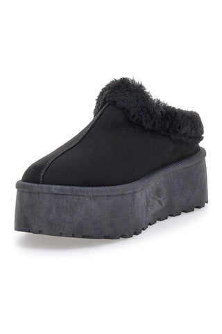 Stivaletti Pantofole con Pelo Nere Pittarello Love 1913