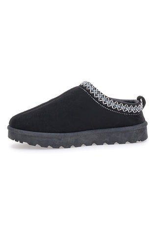 Stivaletti Pantofole con Pelo Nere Pittarello Love 1859