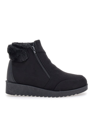 Schwarze Stiefelette mit seitlichem Reißverschluss PLOCADI 1943