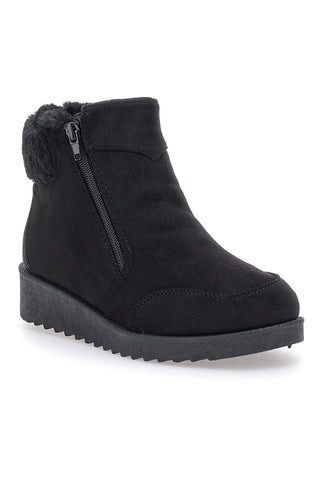 Schwarze Stiefelette mit seitlichem Reißverschluss PLOCADI 1943