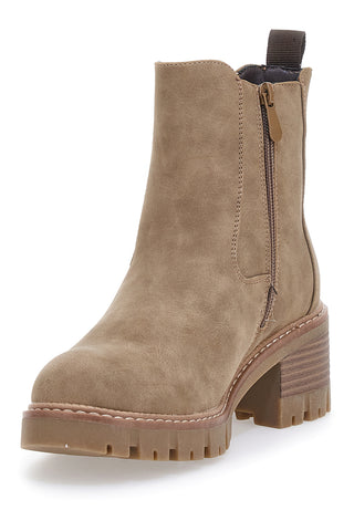 Beige Chelsea Boots mit Blockabsatz Altemberg 6