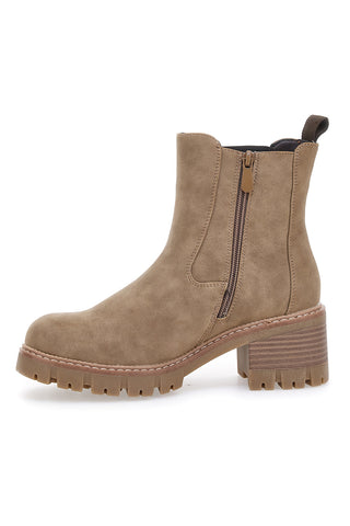 Beige Chelsea Boots mit Blockabsatz Altemberg 6