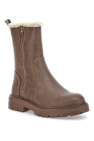 Stivaletti Marroni con Pelo e Cerniera Pittarello Love 6903