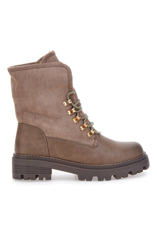 Braune Stiefel mit Innenfell Pittarello Love 6921