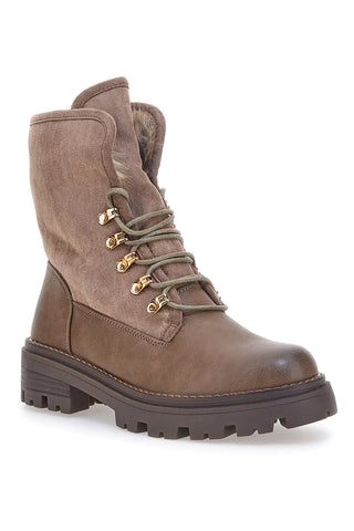 Braune Stiefel mit Innenfell Pittarello Love 6921
