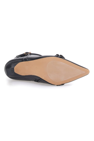 Stivaletti neri con tacco basso e cinturini decorativi MON DIEU B8830Q2
