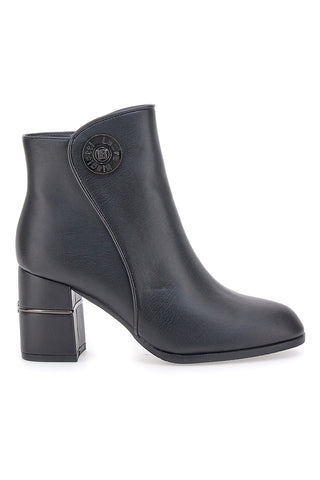Schwarze Stiefeletten mit Blockabsatz LAURA BIAGIOTTI 8363M24