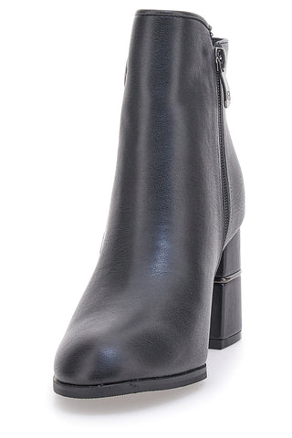 Schwarze Stiefeletten mit Blockabsatz LAURA BIAGIOTTI 8363M24