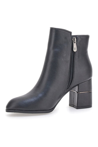 Schwarze Stiefeletten mit Blockabsatz LAURA BIAGIOTTI 8363M24