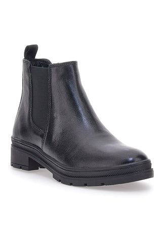 Schwarze Chelsea-Stiefeletten aus echtem Leder PRIMA RIGA 602